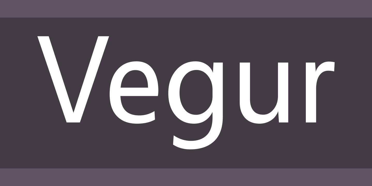 Przykład czcionki Vegur Light